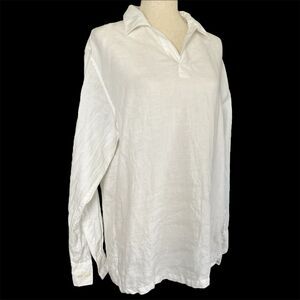 Banana Republic Linen Tunic Top Womens Small Vintage Classic Timeless Old Money